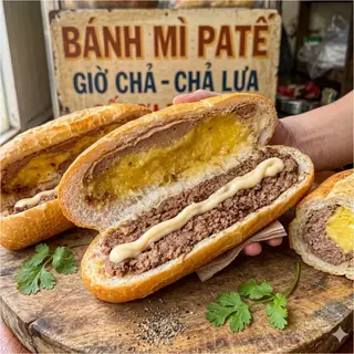Hình ảnh Bánh mì bơ pate - chà bông