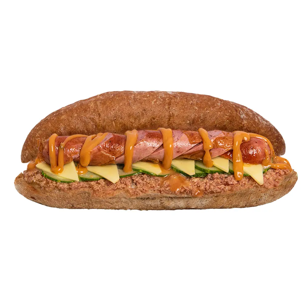 Hình ảnh Bánh mì xúc xích pho-mai - vỏ nâu men tự nhiên