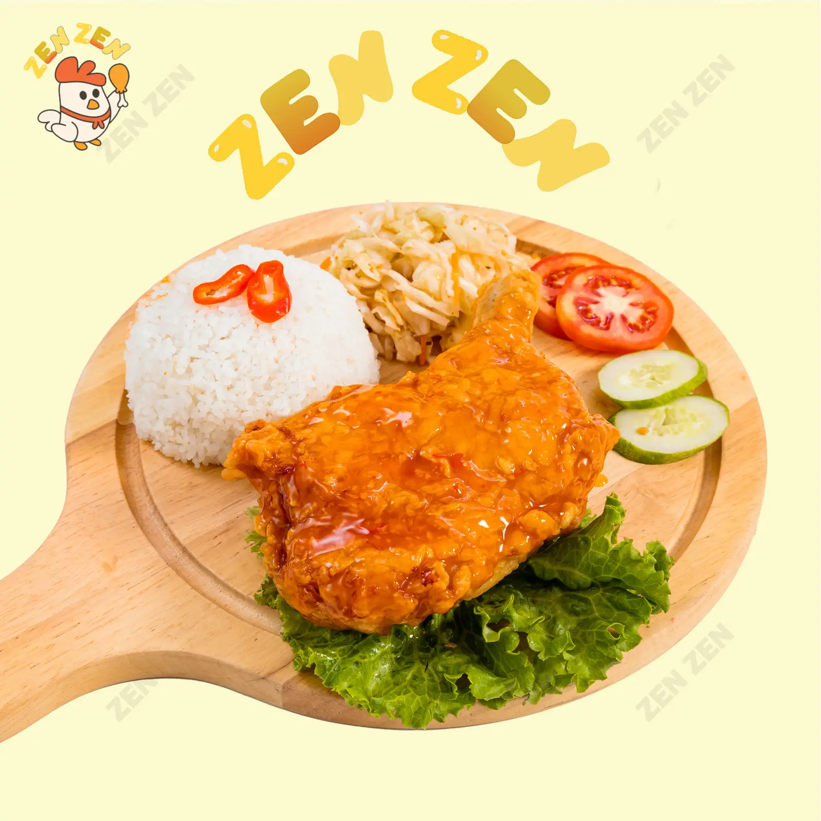 Hình ảnh Cơm đùi gà khổng lồ 