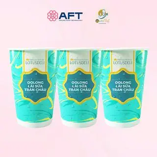 Hình ảnh Combo 3 Ly Trà Oolong Lài Sữa Trân Châu LOTUSDeli - ly 400ml