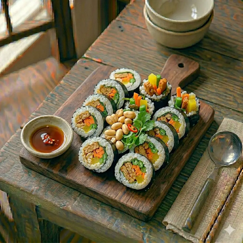 Hình ảnh Cơm cuộn phô mai lát