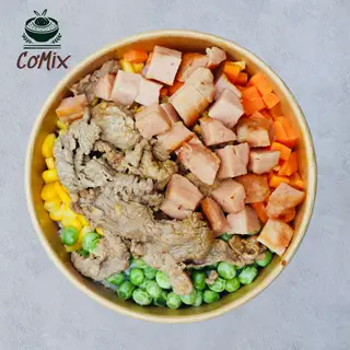 Hình ảnh Cơm trộn bò - nem nướng