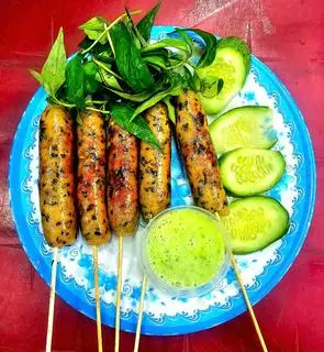 Hình ảnh Dồi sụn nướng - xiên