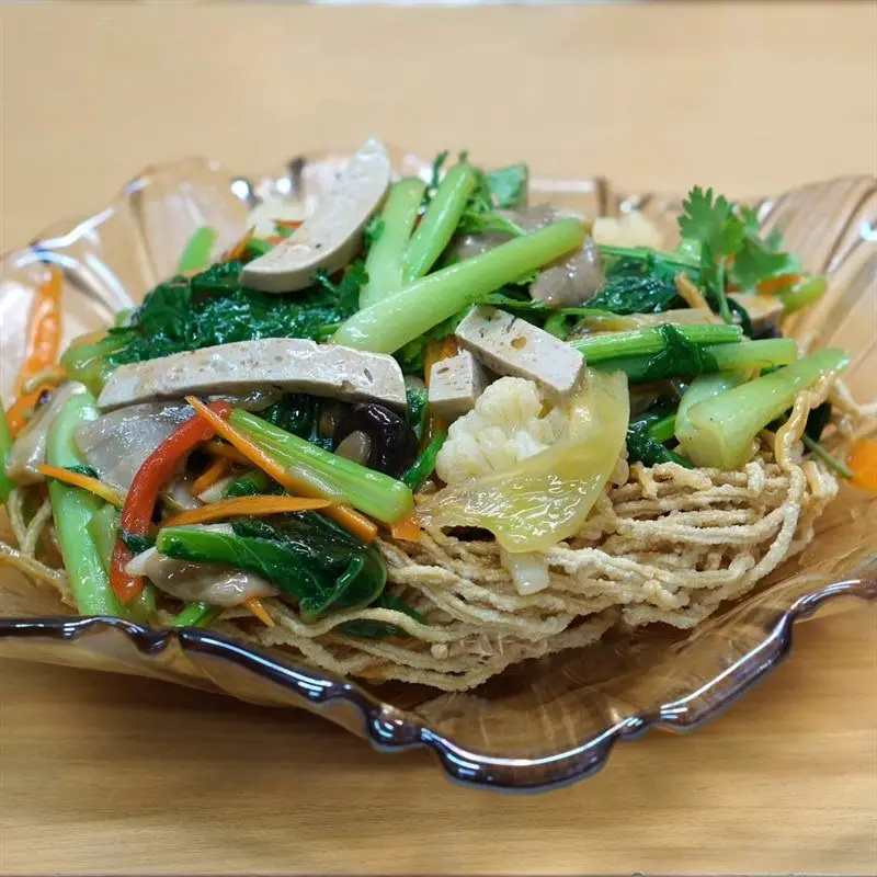 Hình ảnh Mì xào giòn kiểu hoa(không bột ngọt)