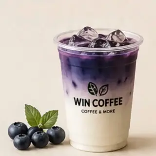Hình ảnh Latte việt quất