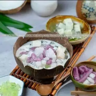 Hình ảnh Chè dừa nước dừa non trân châu dừa