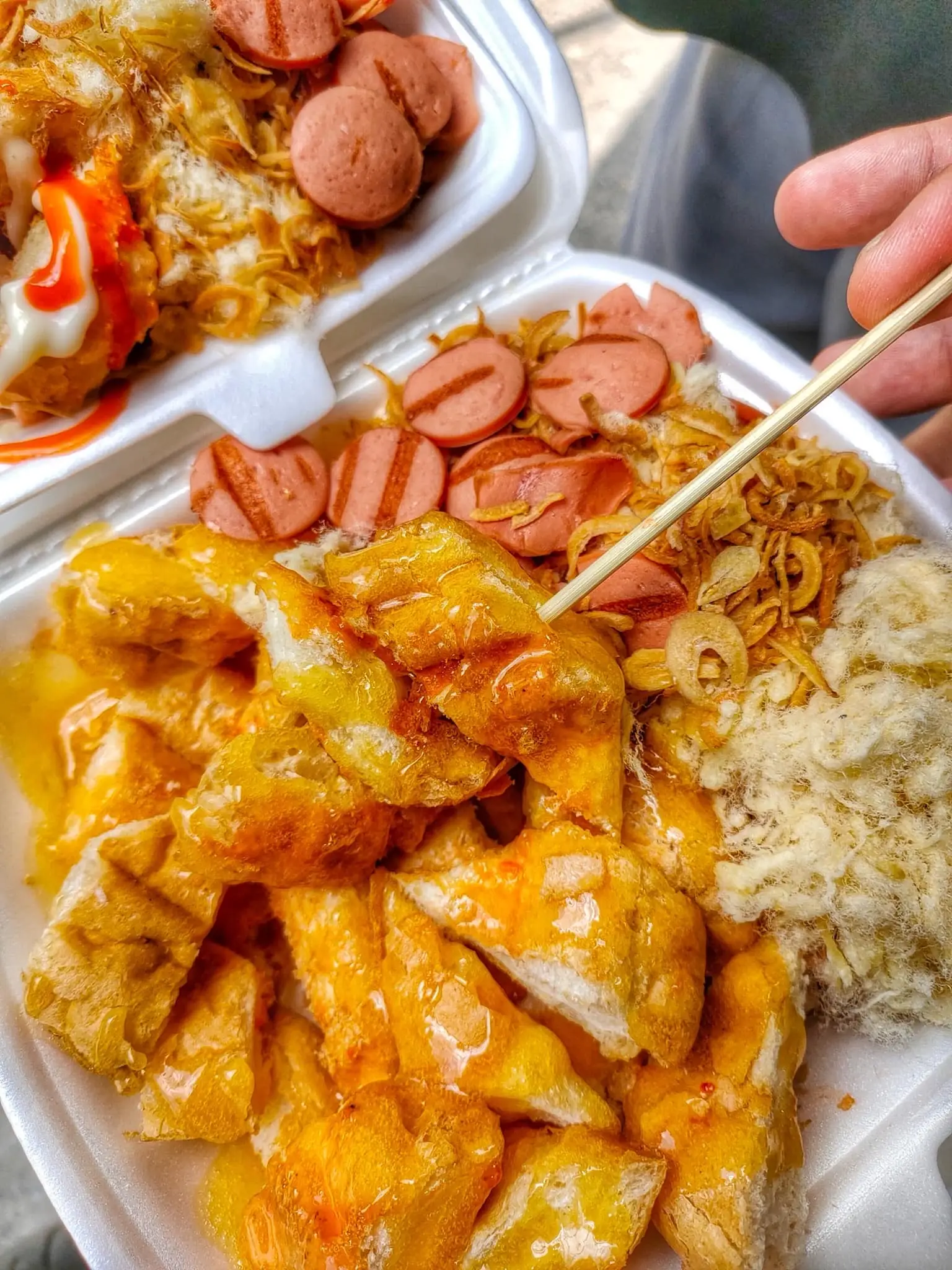 Hình ảnh Combo 2 bánh mì nướng sốt kem phomai - 2 bánh cá nhân phomai kéo sợi