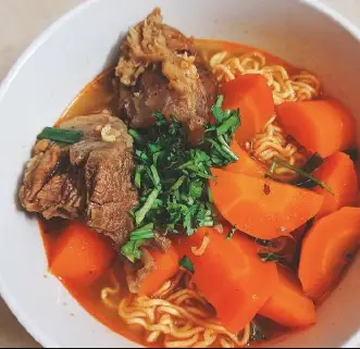 Hình ảnh Mì gói bò kho tặng ly Trà Tắc 