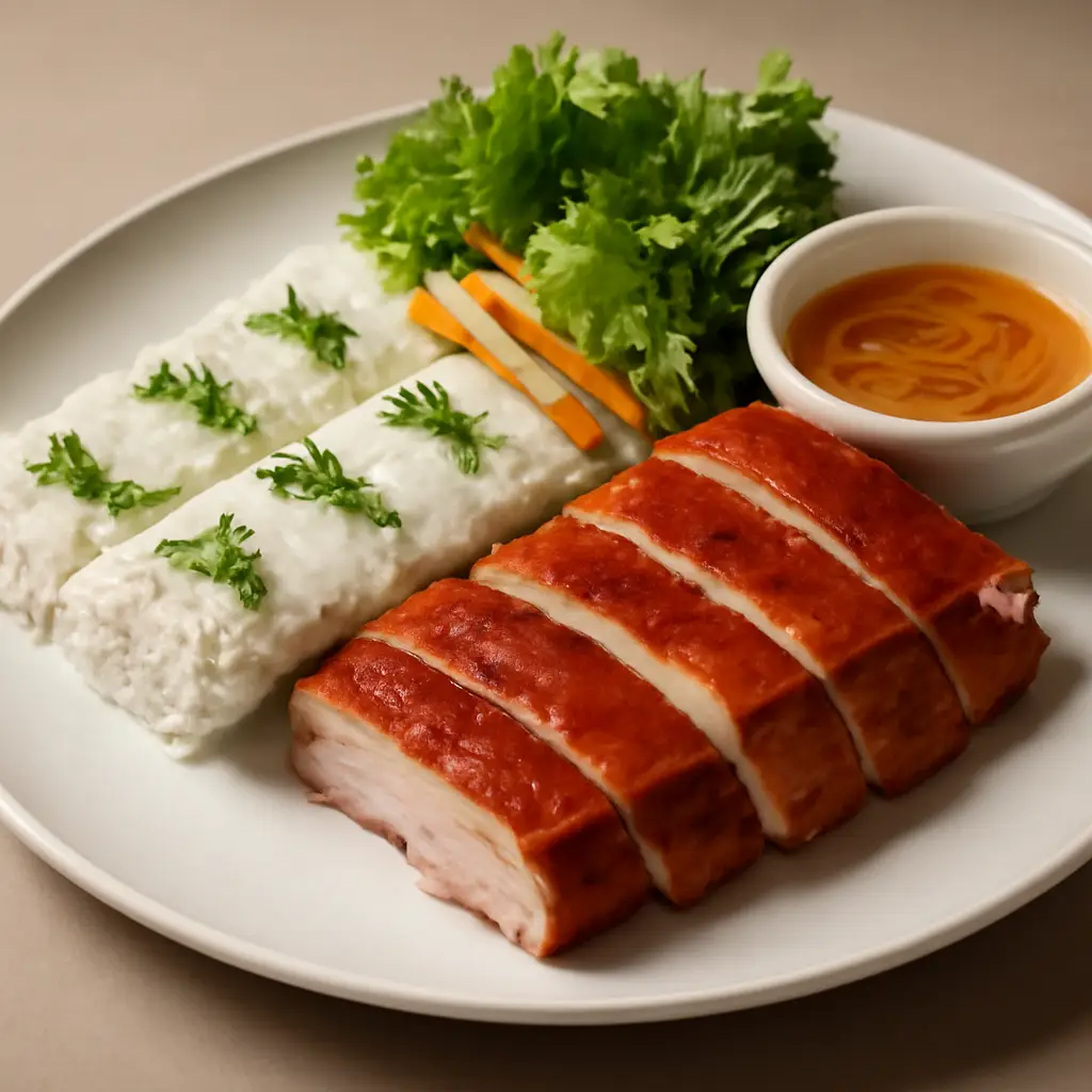 Hình ảnh BÁNH HỎI HEO QUAY+HEO QUAY DA GIÒN(100gam)