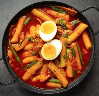 Hình ảnh Tokbokki sốt ớt Hàn Quốc size M