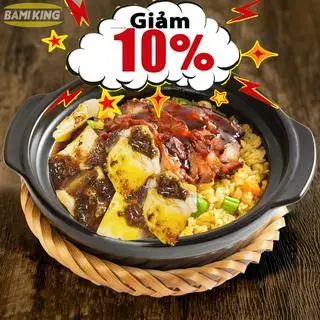 Hình ảnh Cơm thố xá xíu trứng cuộn