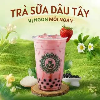 Hình ảnh Trà sữa dâu - trân châu đen