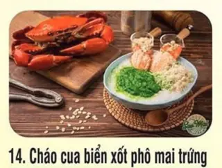 Hình ảnh Cháo cua biển xốt phô mai trứng