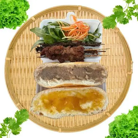 Hình ảnh Bánh Mì Bơ Béo Caribe - Bánh Mì Bơ Pate, Bánh Mì Bơ Béo Xiên Nướng & Đặc biệt Sữa Béo - Đường T4