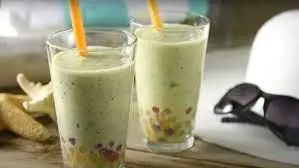 Hình ảnh Trà sữa thủy tinh việt quất 