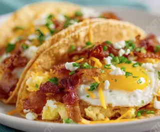 Hình ảnh Tacos lạp xưởng - trứng