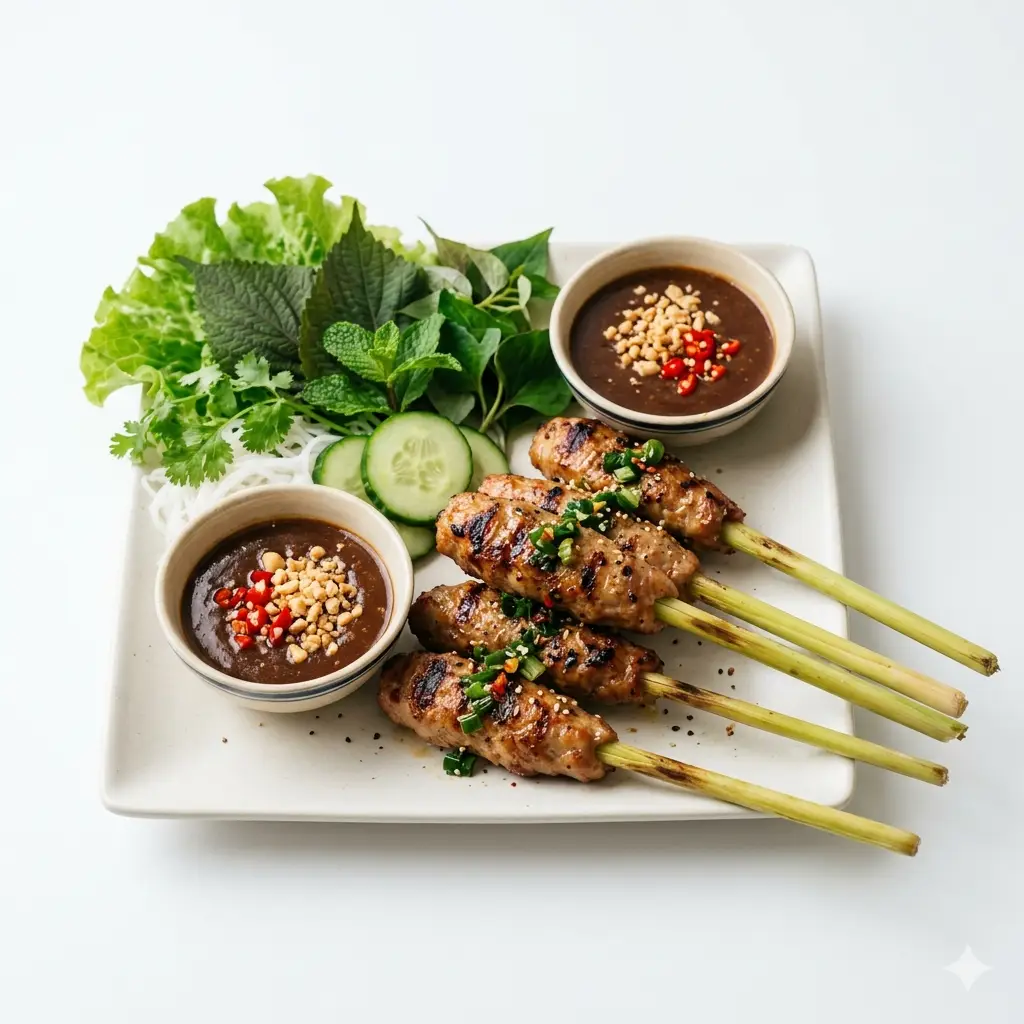 Hình ảnh Nem lụi nướng
