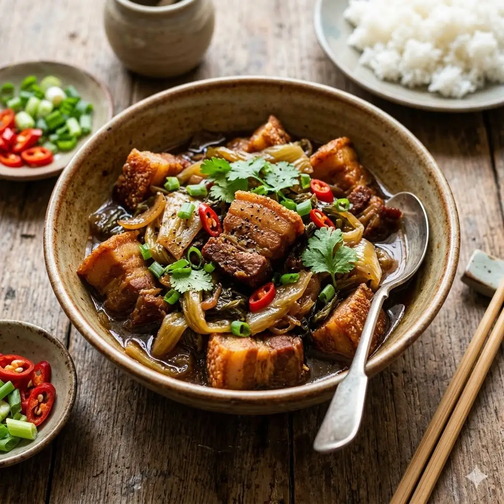 Hình ảnh Heo quay kho cải