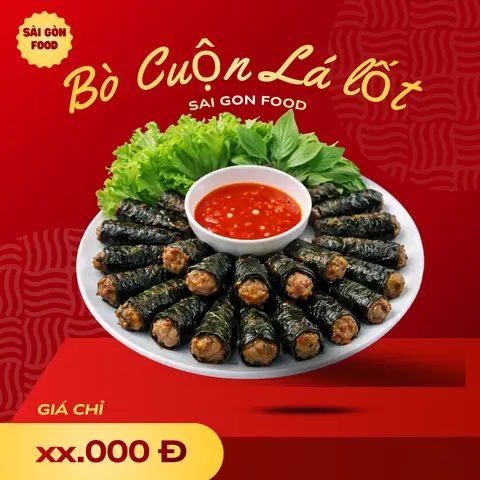 Hình ảnh Combo 2 Bò Cuộn Lá Lốt - 3 Viên