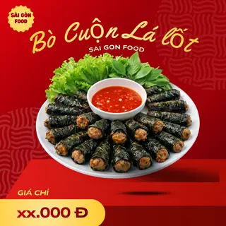Hình ảnh Combo 2 Bò Cuộn Lá Lốt - 3 Viên