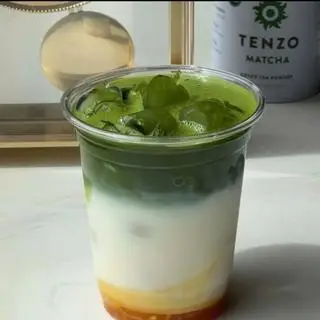 Hình ảnh Matcha latte Nhật đào