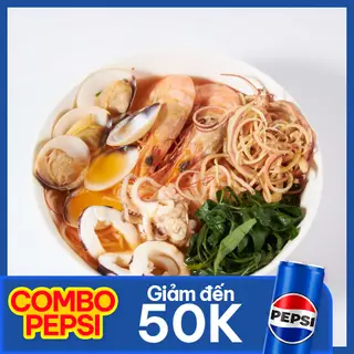 Hình ảnh Combo BÚN THÁI BÒ TÁI CÁ VIÊN + PEPSI