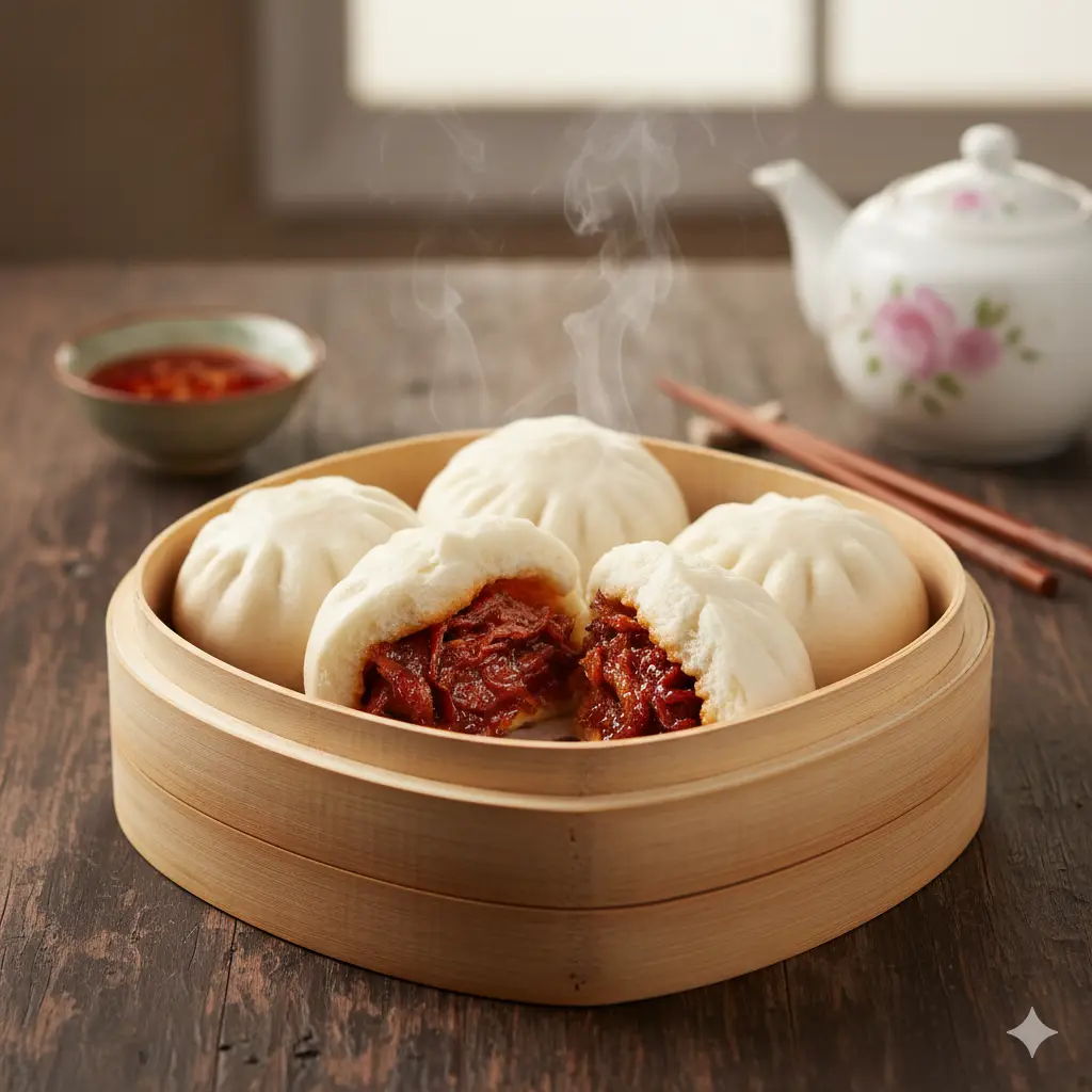 Hình ảnh Bánh bao thịt xá xíu - 2 trứng cút