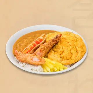 Hình ảnh Cơm cà ri tôm tempura trứng phủ