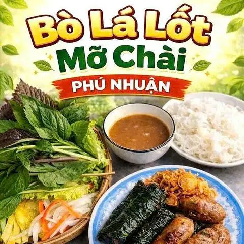 Hình ảnh Bò Lá Lốt Mỡ Chài Nướng Phú Nhuận - Huỳnh Văn Bánh