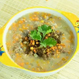 Hình ảnh Cháo thịt bò phô mai
