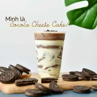Hình ảnh Socola Cheese Cake size L + Trân Châu Đen + Trân Châu Trắng