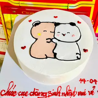 Hình ảnh Bánh kem cô gái và vườn hoa 1