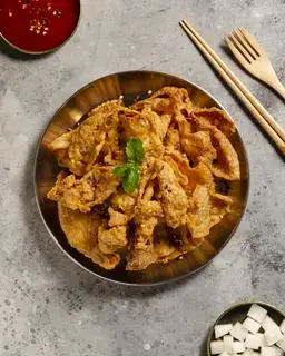 Hình ảnh Da gà rán siêu giòn - 닭껍질 튀김