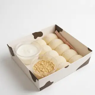 Hình ảnh Mochi chấm kem vị sữa