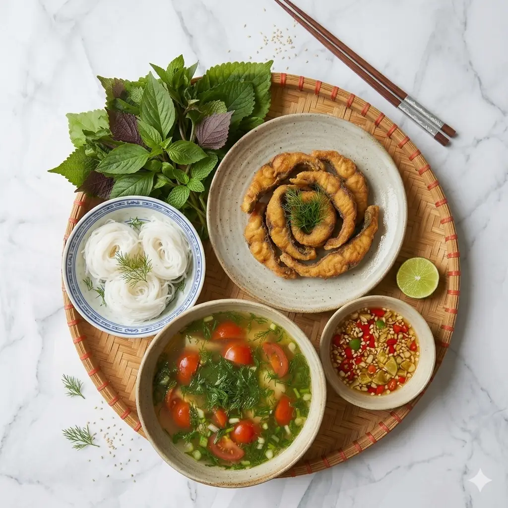 Hình ảnh Bún cá chấm chả cá thu