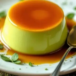 Hình ảnh Flan matcha