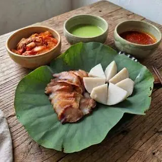 Hình ảnh Combo nạc nọng nướng than cơm nắm