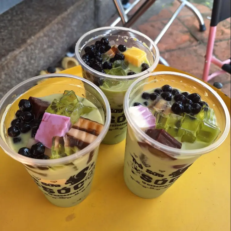 Hình ảnh Trà sữa Thái xanh fulltopping