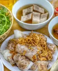 Hình ảnh Bánh cuốn nhân thịt + chả lụa