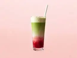 Hình ảnh Matcha latte hoa hồng