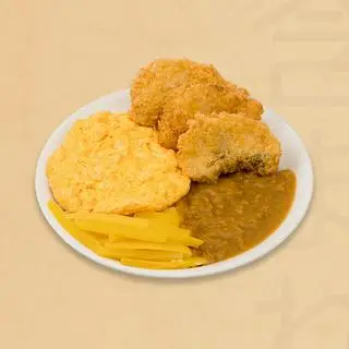 Hình ảnh Cơm cà ri cá tonkatsu trứng phủ