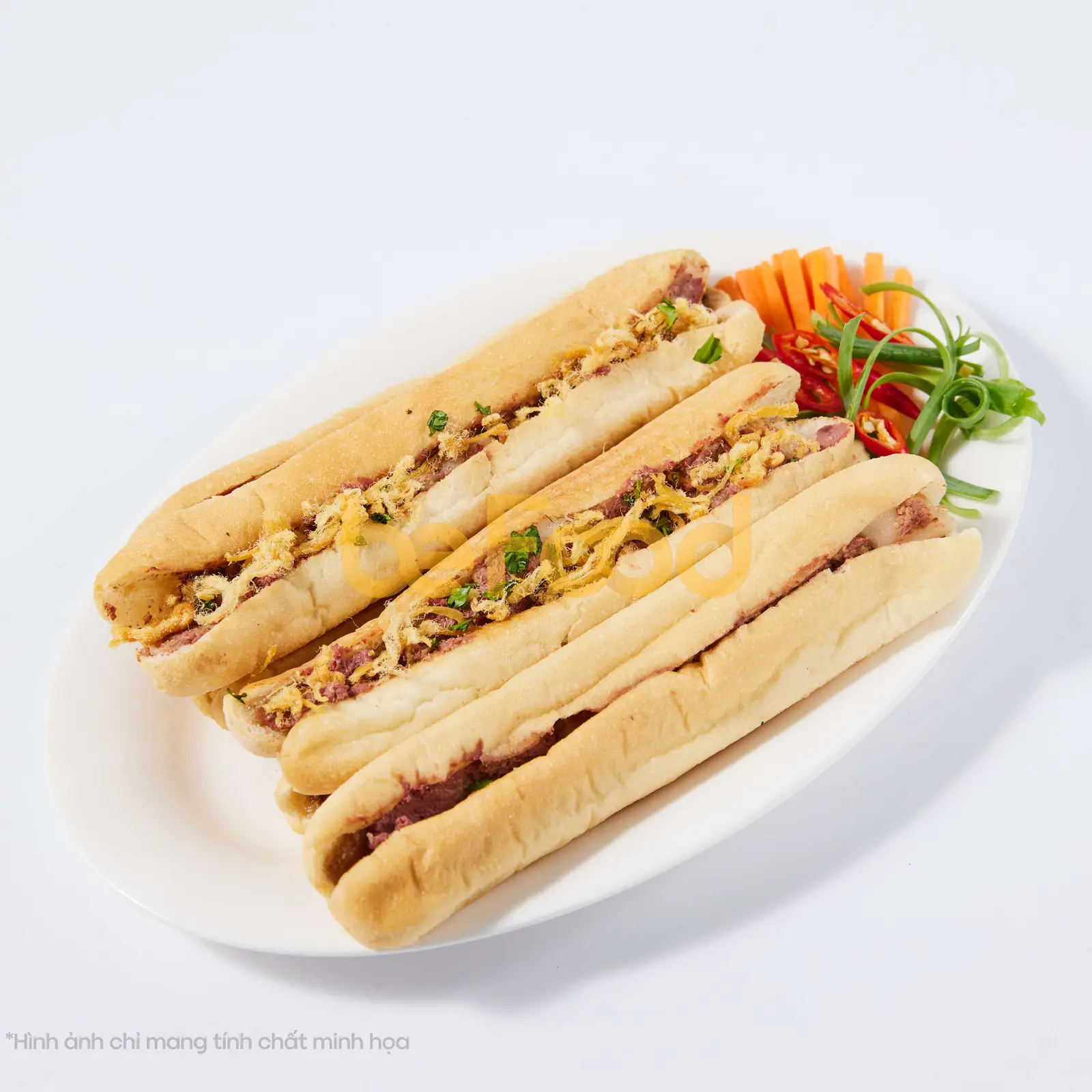 Hình ảnh Bánh mì que trứng và chà bông