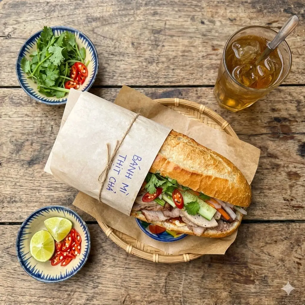 Hình ảnh Bánh mì thịt chả