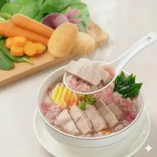 Hình ảnh Nui rau củ thịt heo