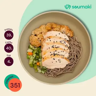 Hình ảnh Ức gà cajun mỳ soba Nhật - L5