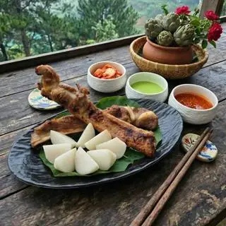 Hình ảnh Combo sườn heo nướng than cơm nắm