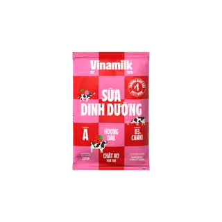 Hình ảnh Sữa dinh dưỡng Vinamilk hương dâu Bịch 220ml_04FA31