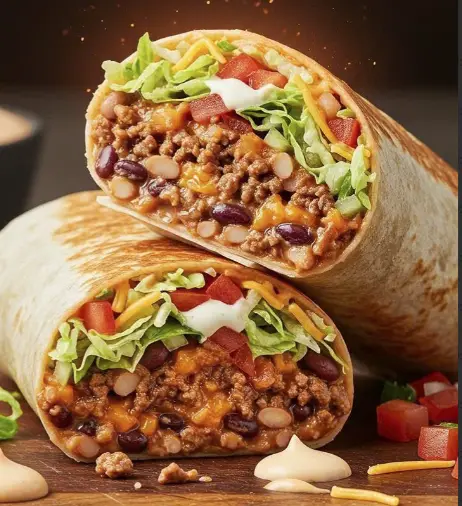 Hình ảnh Bánh Tacos trứng xúc xích