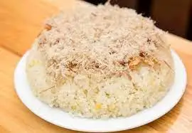 Hình ảnh Xôi trà bông hành phi