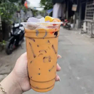 Hình ảnh Trà sữa Thái đỏ full topping
